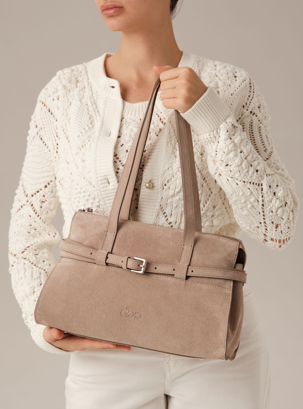 Замшевая сумка DBR Rumi mini 31400 ваниль