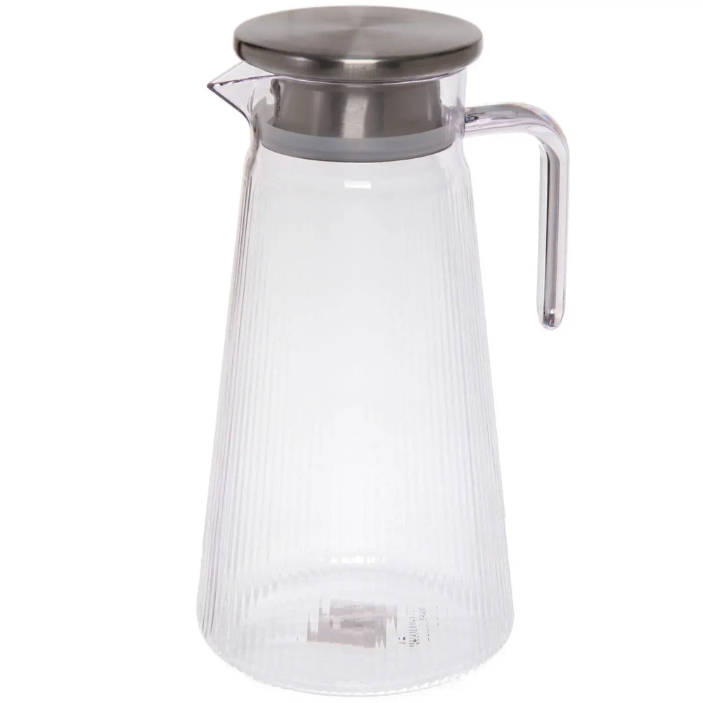 Кувшин пластиковый 1700мл «Хай-Тек» с металлической крышкой