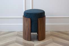 Пуф Lagom (синий, орех)