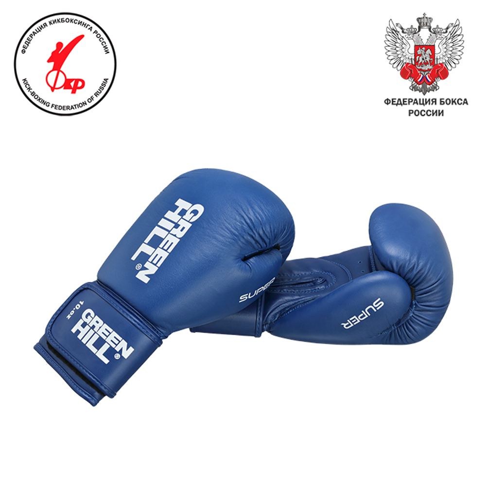 BGS-2271LR Боксерские перчатки SUPER синие