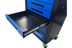 Инструментальная тележка GWT-B6L (6 ящиков, центральный замок, колеса с тормозом, синяя)