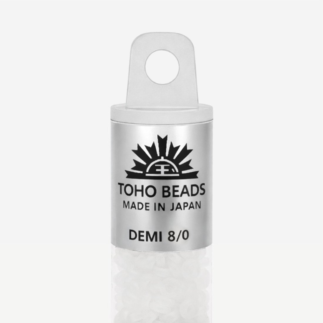 Японский бисер TOHO Demi 8/0 (№161F), прозрачный радужный матовый