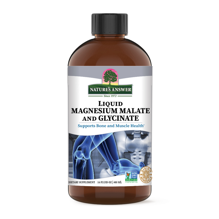 Малат и глицинат магния, Nature&#39;s Answer Magnesium Glycinate Liquid, 480 мл