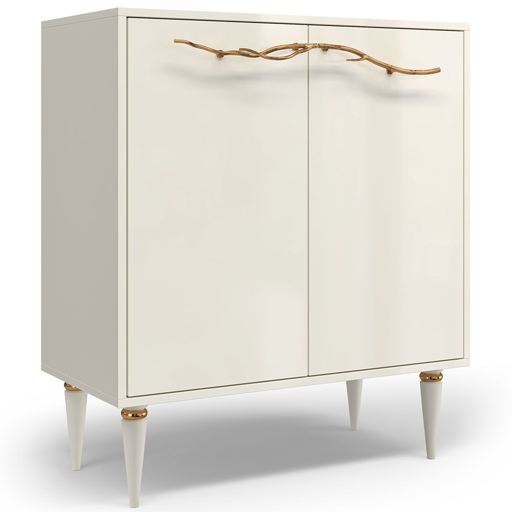 Комод Арт Колор Классик Голд с 2 полками Кремовый белый