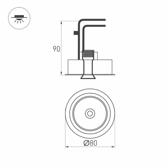 Встраиваемый светодиодный светильник Arlight CL-Simple-R78-9W Warm3000 026868