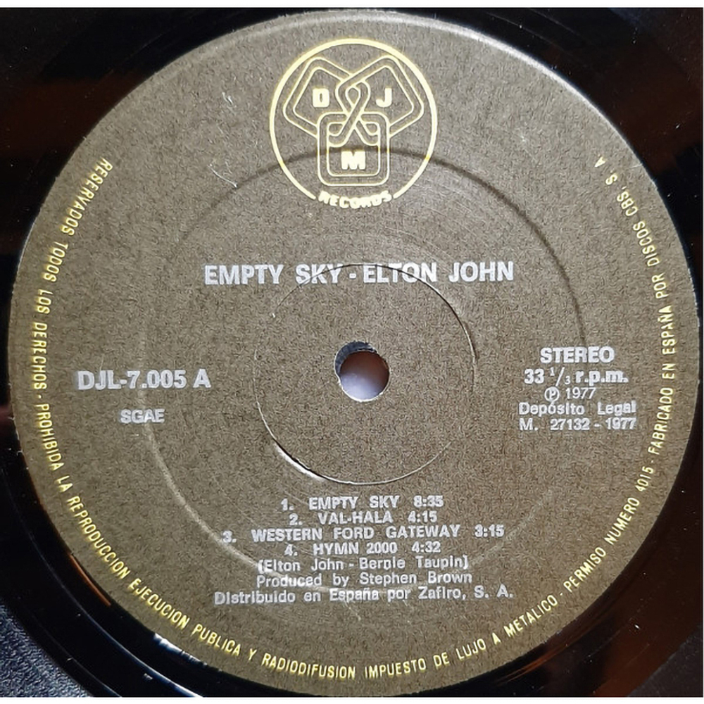 Elton John / Empty Sky (LP)