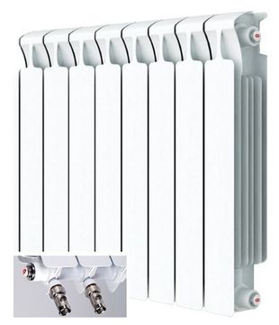 Радиатор Rifar Monolit Ventil 500 - 10 секций подключение нижнее (левое)