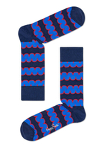 Носки унисекс Dressed Square Crew Sock с цветными волнами (Размер: 25) (Цвет: синий)
