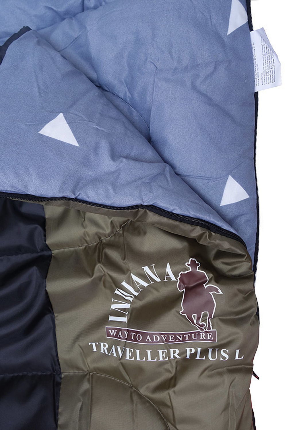 Спальный мешок INDIANA Traveller Plus L\R-zip от -12 °C (одеяло с подголовником 195+35X85 см), размер: левый