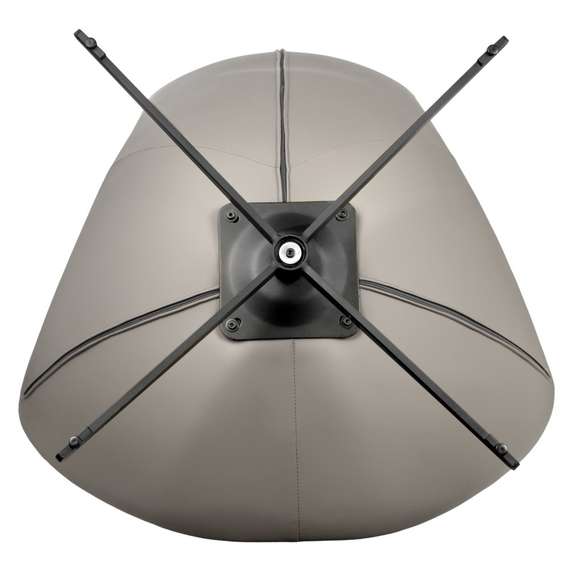 Кресло Hugo светло-серая экокожа, шенилл