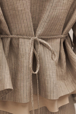 ZARA БЛЕЙЗЕР ИЗ СМЕСОВОГО ЛЬНА - LİMİTED EDİTİON, ПОЛОСКИ