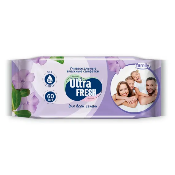Влажные салфетки Ultra Fresh 60 шт.