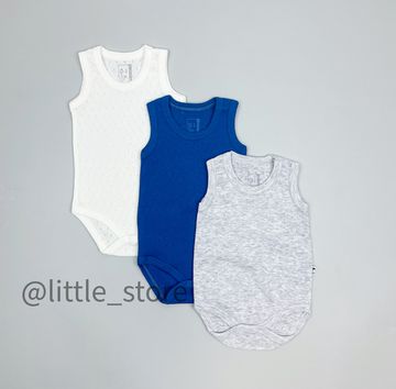Боди-маечки ажурные (Индиго, Молочный, Светло-серый)