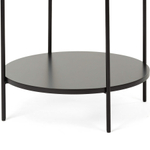 Кофейный столик Tray диаметр 40 керамика, черно-белый