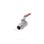 Кран шаровой латунь хром R254DL Ду 15 Ру42 ВР/НР рычаг красный Giacomini R254LX003