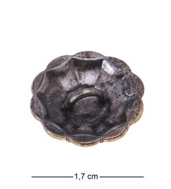 Народные промыслы AM-4197 Пуговица «Цветок» мал. (латунь, янтарь)