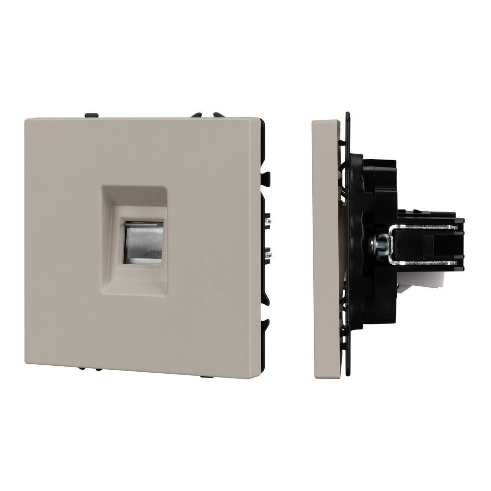 Механизм компьютерной розетки SCT-NOBE-MPC1-SFPL-CA (RJ-45, CAT6) (Arlight, Кашемир) 059438