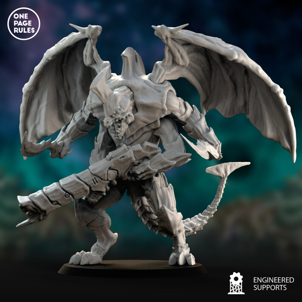 Xenos Armies Tyranids Winged Hive Tyrant миниатюра для dnd, днд, pathfinder, фентези, Настольная игра, НРИ, Варгейм, РПГ
