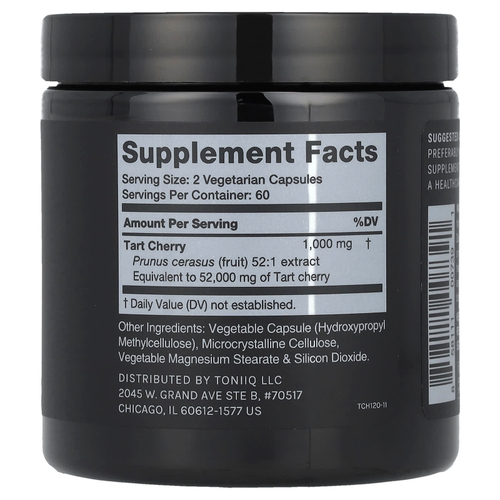 Toniiq, Вишня, 120 капсул (500 мг на капсулу)