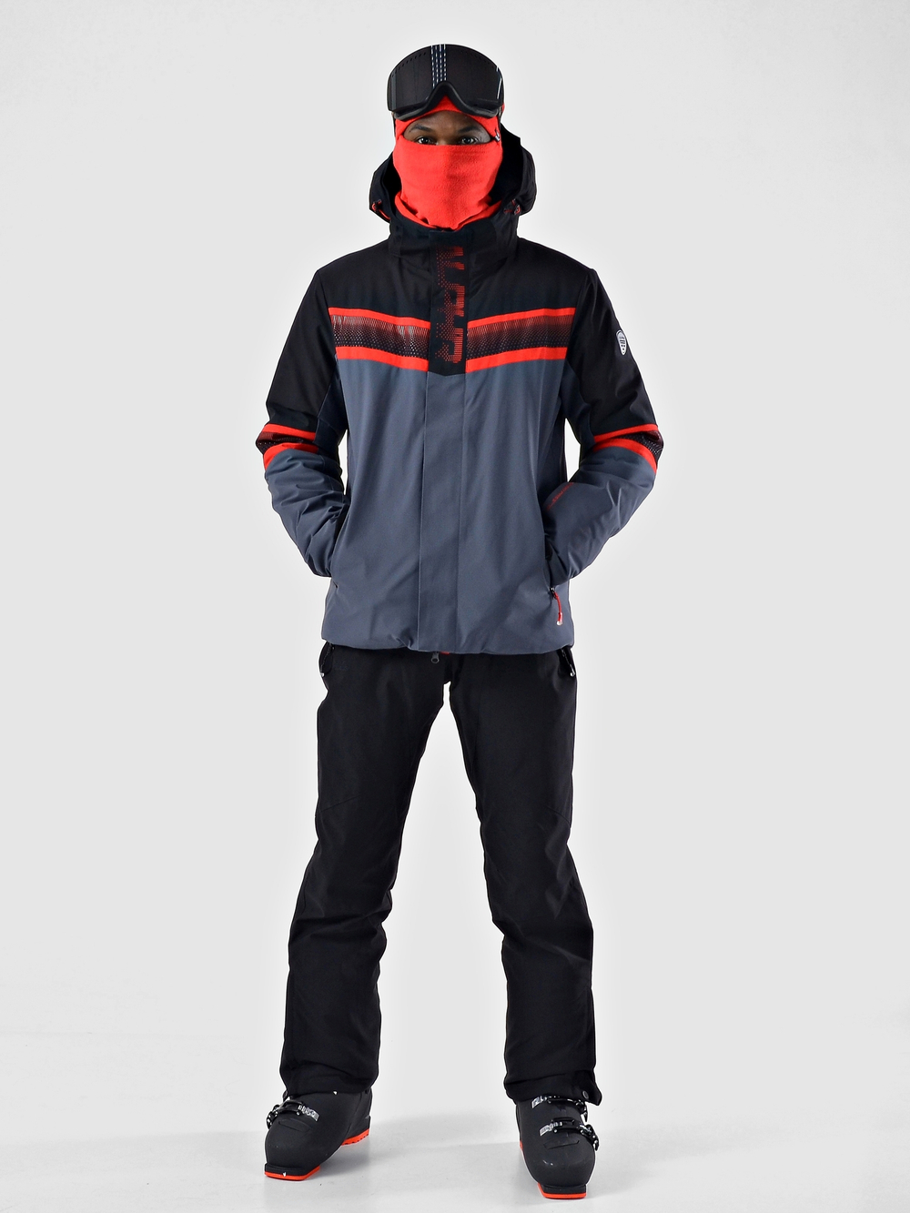 Мужская зимняя горнолыжная / сноубордическая куртка 224/117_3 Серый