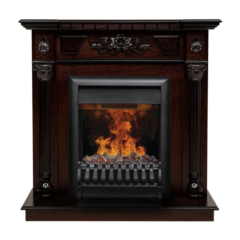 Электрокамин RealFlame Dacota AO античный дуб с очагом 3D Oregan