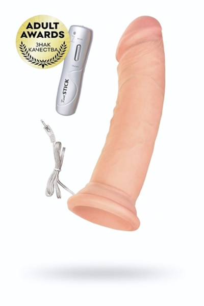 Вибратор 7 режимов вибрации на присоске телесный RealStick 20 см