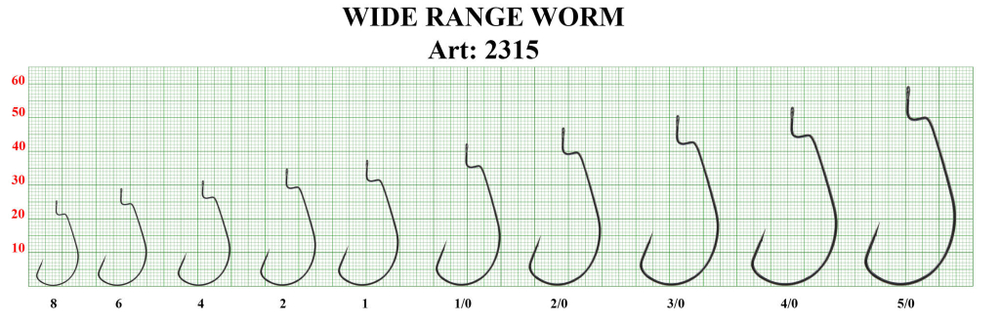 Крючок офсетный Fish Season 2315 BN Wide Range Worm (5шт/уп)