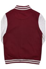 Бомбер бордовый с серым фото спина Бомбер бордовый с серым фото спина