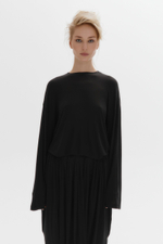 Тонкий трикотажный лонгслив с шерстью