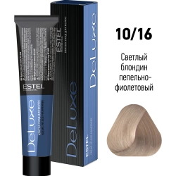 10/16 краска для волос, светлый блондин пепельно-фиолетовый / DE LUXE 60 мл