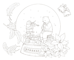 Traveling Animal Orchestra Exciting. Coloring Book