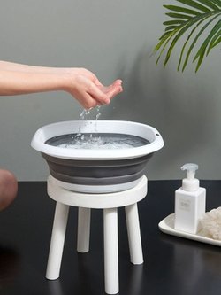 Таз складной серый 8 литров (F20-509)