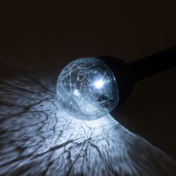 Светильник уличный ЭРА ERASF23-15 Капля на солнечной батарее холодный белый высота 33 см 1 LED | Садовые декоративные светильники