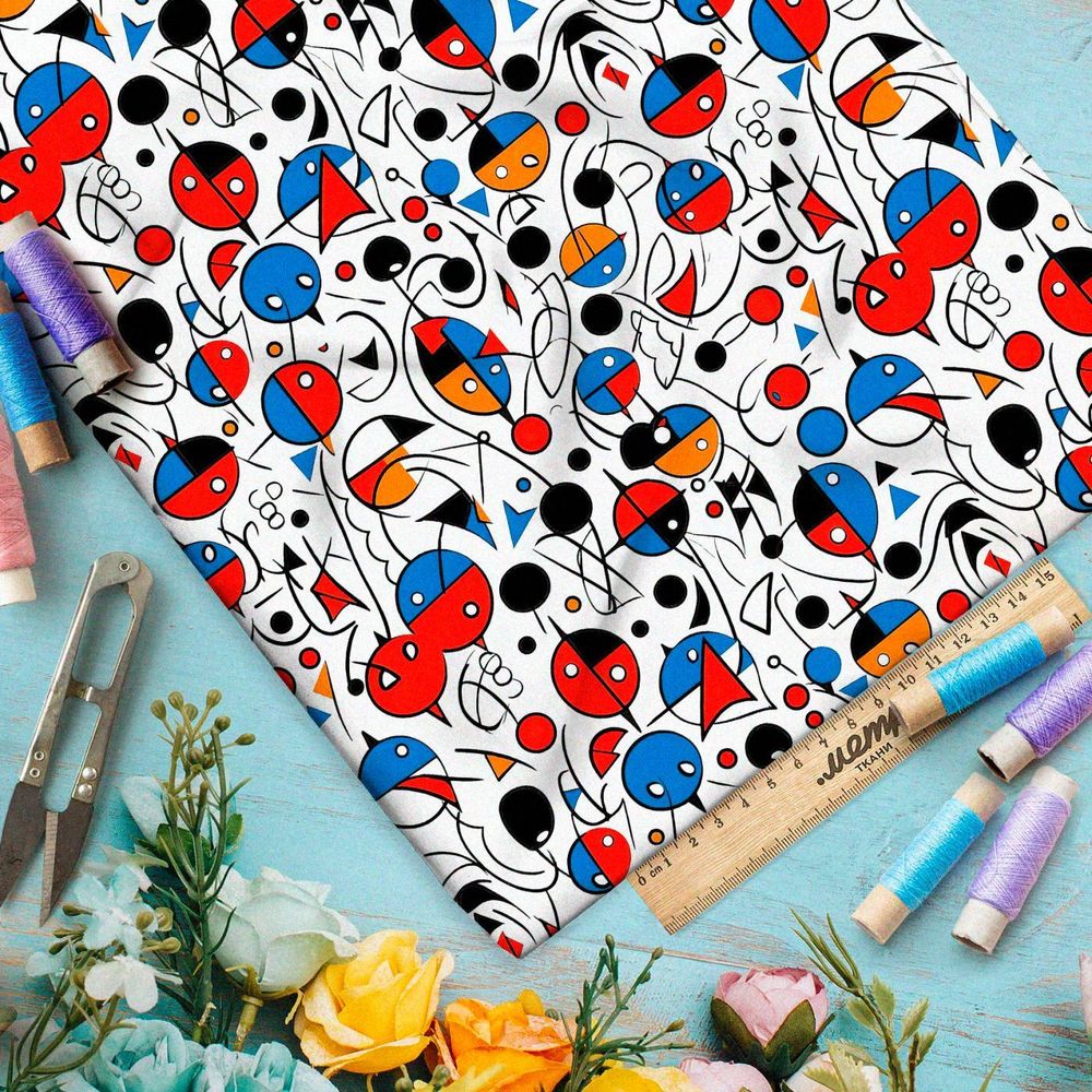 Ткань Ниагара Софт призрачный космос