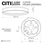 Потолочный светодиодный светильник Citilux Etalon CL750320R