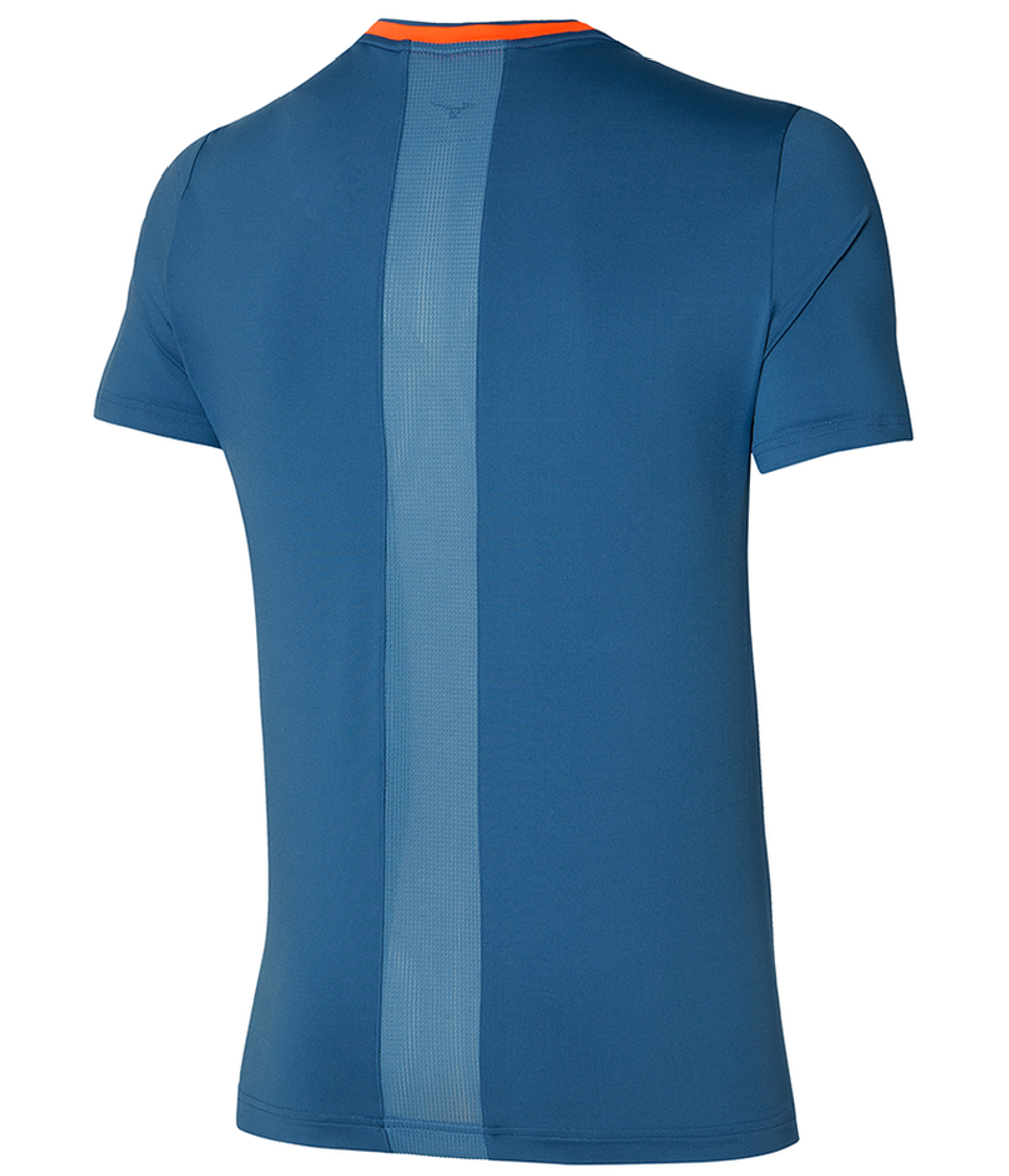Теннисная футболка Mizuno Shadow Graphic Tee - blue ashes