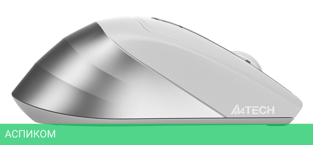 Мышь A4Tech Fstyler FG35 серебристый/белый