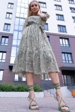 Платье "Виталина" (олива) НЬЮ П6073 LT Collection (Акция)