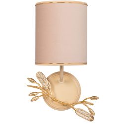 Бра настенный светильник Oliva Branch (Олива Бранч) Айвори левое Мраморное золото с абажуром Терра Айвори