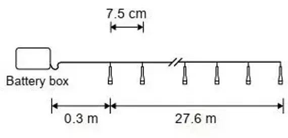 Гирлянда на батарейках 27.6 м., 368 LED ламп теплого свечения, статика, таймер, LUCA Lighting (83787)