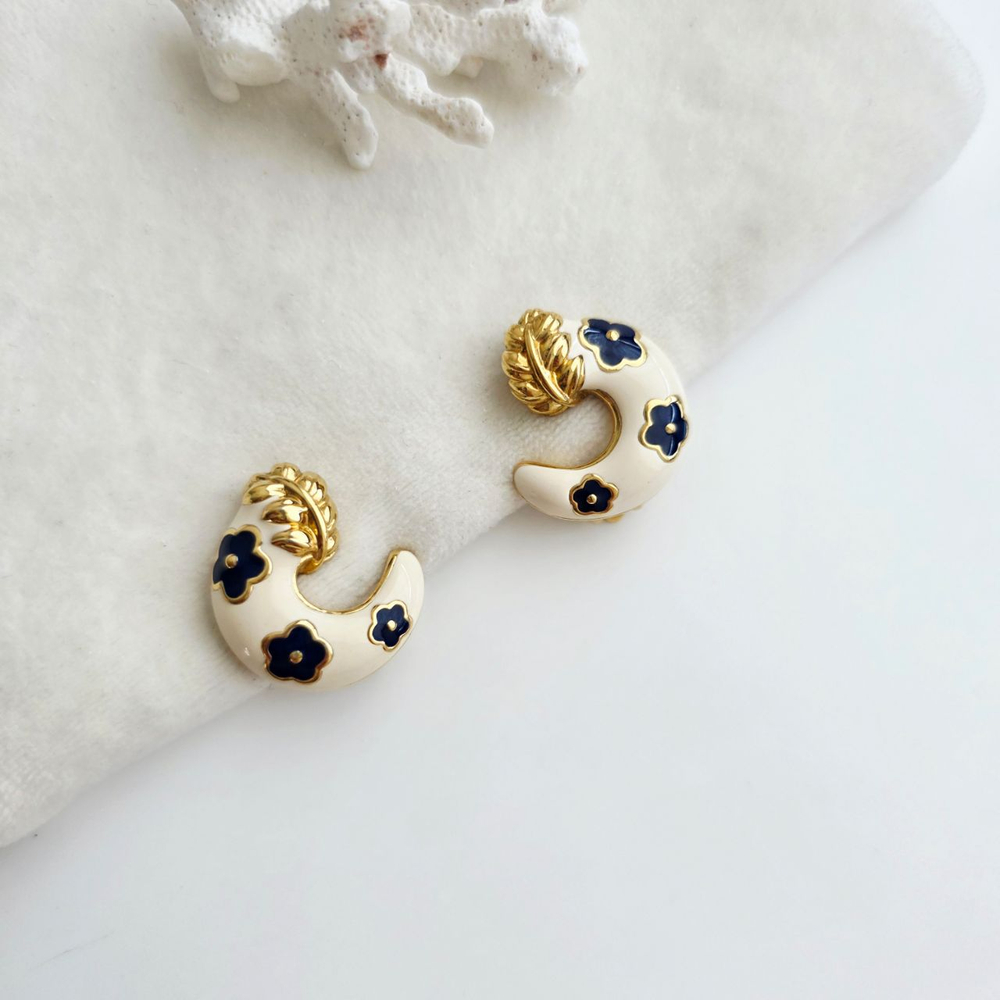 Клипсы Ivana в цветочек