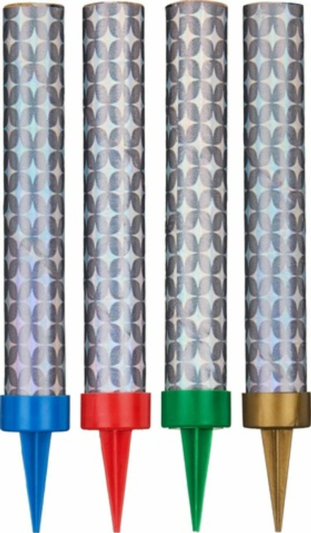 Фонтан тортовый, разноцветное пламя, 10 см - 4 шт