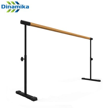 Мобильный хореографический станок однорядный регулируемый по высоте поручень из дуба 2000 мм