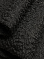 Шерсть с альпакой и п/а пальтовая Fendi черная фактурная