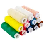 Нитки швейные 45 ЛЛ, 150 м, полиэстер, НАБОР 12 цветов, DEVELIA (Девелиа), 609618