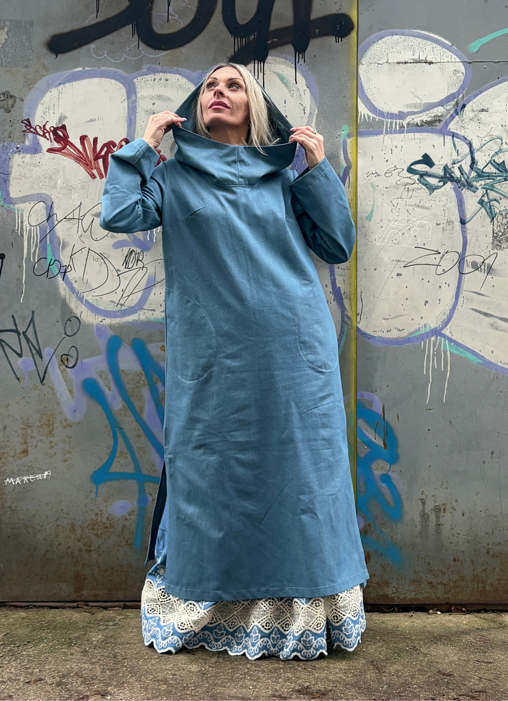 Платье Assassin /джинс голубой