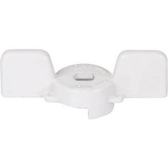 Ручка для шарового крана STOUT 1"-1"1/4 бабочка белая 32862