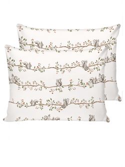 Наволочка комплект 2шт перкаль Сказка "Белки" 40x60 см на молнии