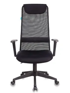 Кресло руководителя  Бюрократ, черный, спинка сетка, KB-8N/BLACK, TW-01 TW-11