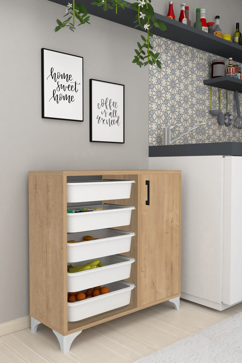 Стеллаж KAYRA - сосна